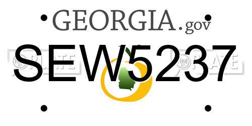SEW5237 Georgia License Plate