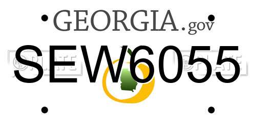 SEW6055 Georgia License Plate