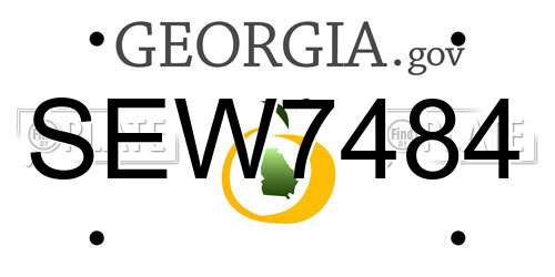 SEW7484 Georgia License Plate