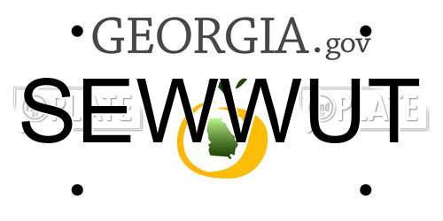 SEWWUT Georgia License Plate
