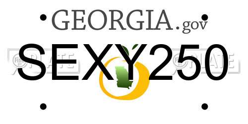 SEXY250 Georgia License Plate