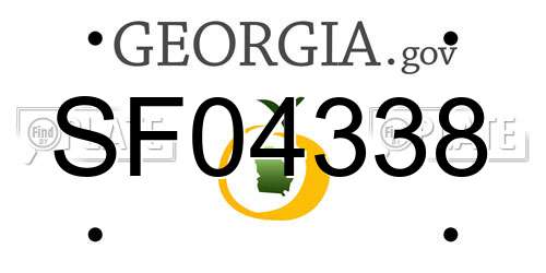 SF04338 Georgia License Plate