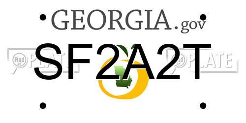 SF2A2T Georgia License Plate