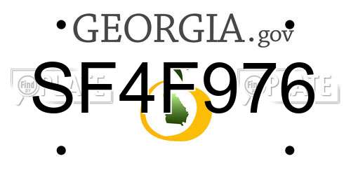 SF4F976 Georgia License Plate