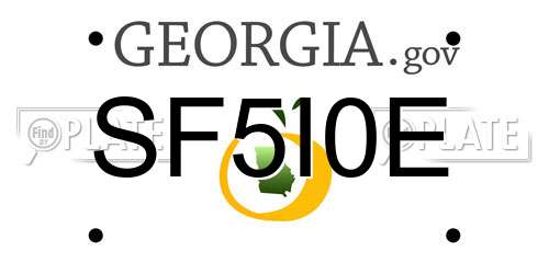 SF5I0E Georgia License Plate
