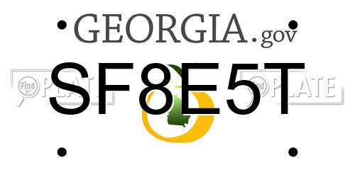SF8E5T Georgia License Plate