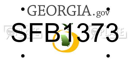 SFB1373 Georgia License Plate