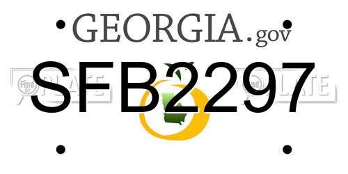 SFB2297 Georgia License Plate