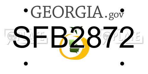SFB2872 Georgia License Plate