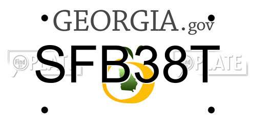 SFB38T Georgia License Plate