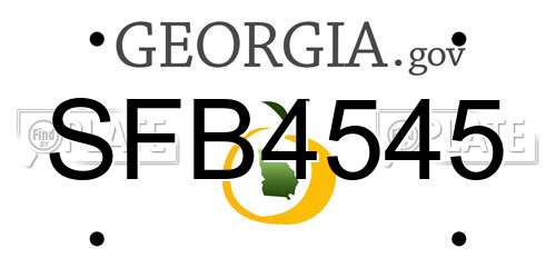 SFB4545 Georgia License Plate