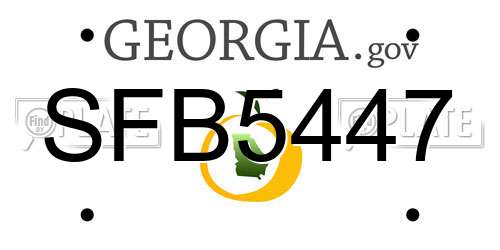 SFB5447 Georgia License Plate