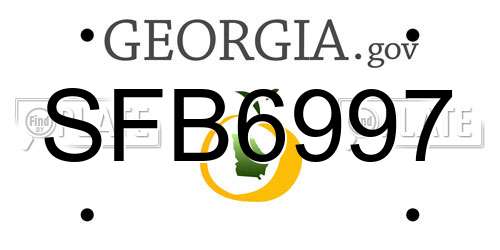 SFB6997 Georgia License Plate