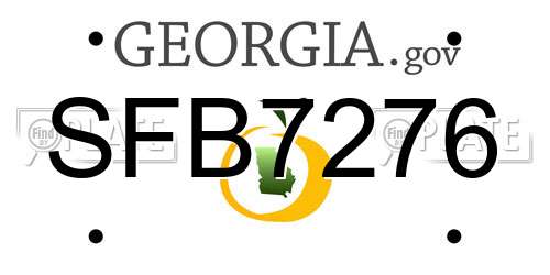 SFB7276 Georgia License Plate