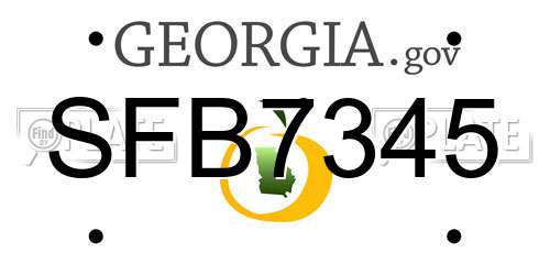SFB7345 Georgia License Plate