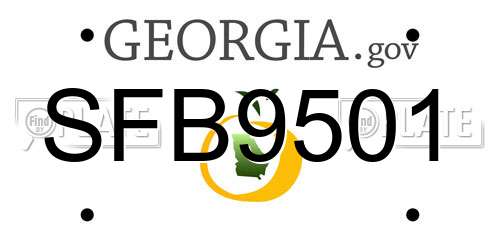 SFB9501 Georgia License Plate