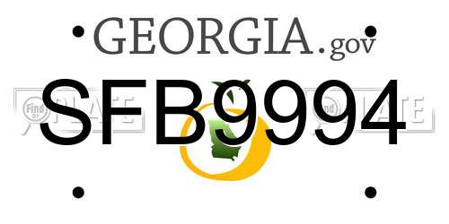 SFB9994 Georgia License Plate
