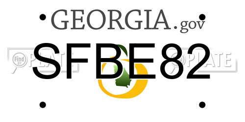 SFBE82 Georgia License Plate