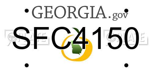 SFC4150 Georgia License Plate