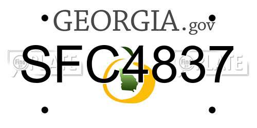 SFC4837 Georgia License Plate
