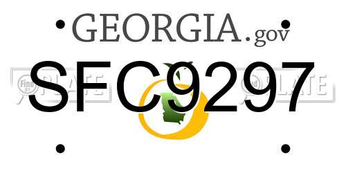 SFC9297 Georgia License Plate