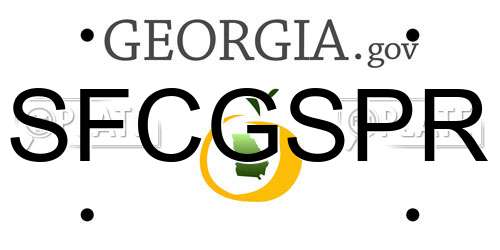 SFCGSPR Georgia License Plate
