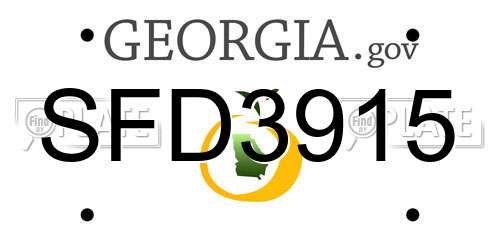 SFD3915 Georgia License Plate
