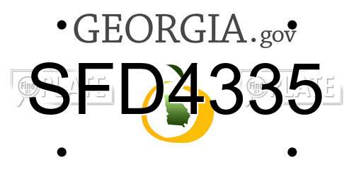 SFD4335 Georgia License Plate