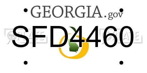 SFD4460 Georgia License Plate