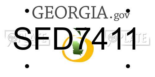 SFD7411 Georgia License Plate