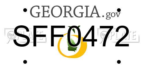 SFF0472 Georgia License Plate