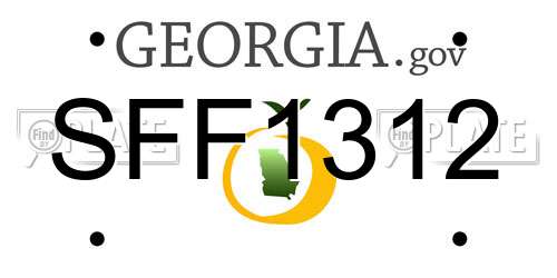 SFF1312 Georgia License Plate