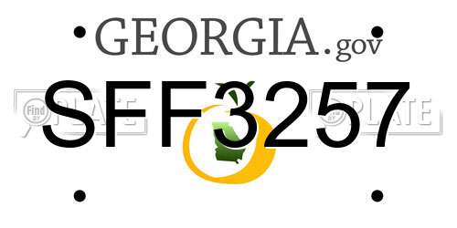 SFF3257 Georgia License Plate