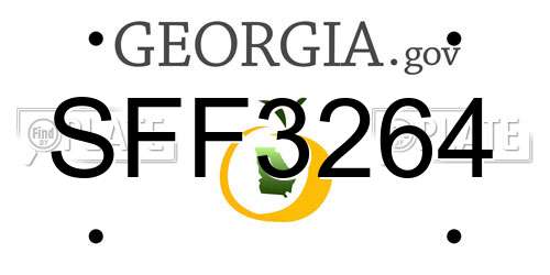 SFF3264 Georgia License Plate