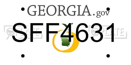 SFF4631 Georgia License Plate