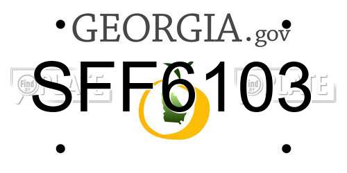 SFF6103 Georgia License Plate