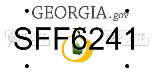SFF6241 Georgia License Plate