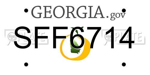 SFF6714 Georgia License Plate