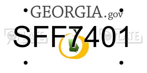 SFF7401 Georgia License Plate