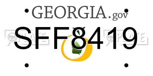 SFF8419 Georgia License Plate