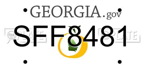 SFF8481 Georgia License Plate