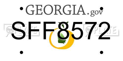 SFF8572 Georgia License Plate