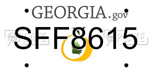 SFF8615 Georgia License Plate