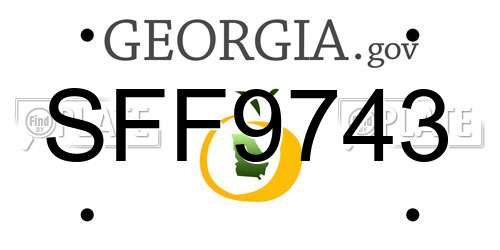 SFF9743 Georgia License Plate