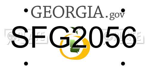 SFG2056 Georgia License Plate