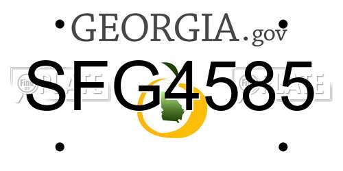 SFG4585 Georgia License Plate