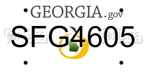 SFG4605 Georgia License Plate
