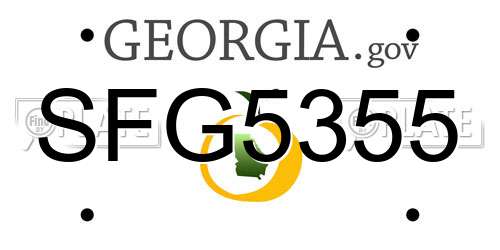 SFG5355 Georgia License Plate