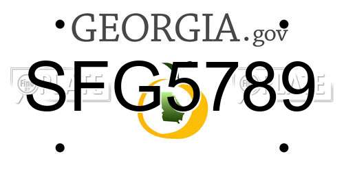 SFG5789 Georgia License Plate