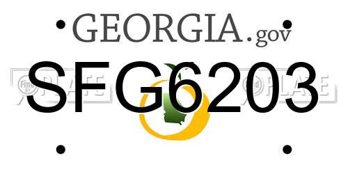 SFG6203 Georgia License Plate
